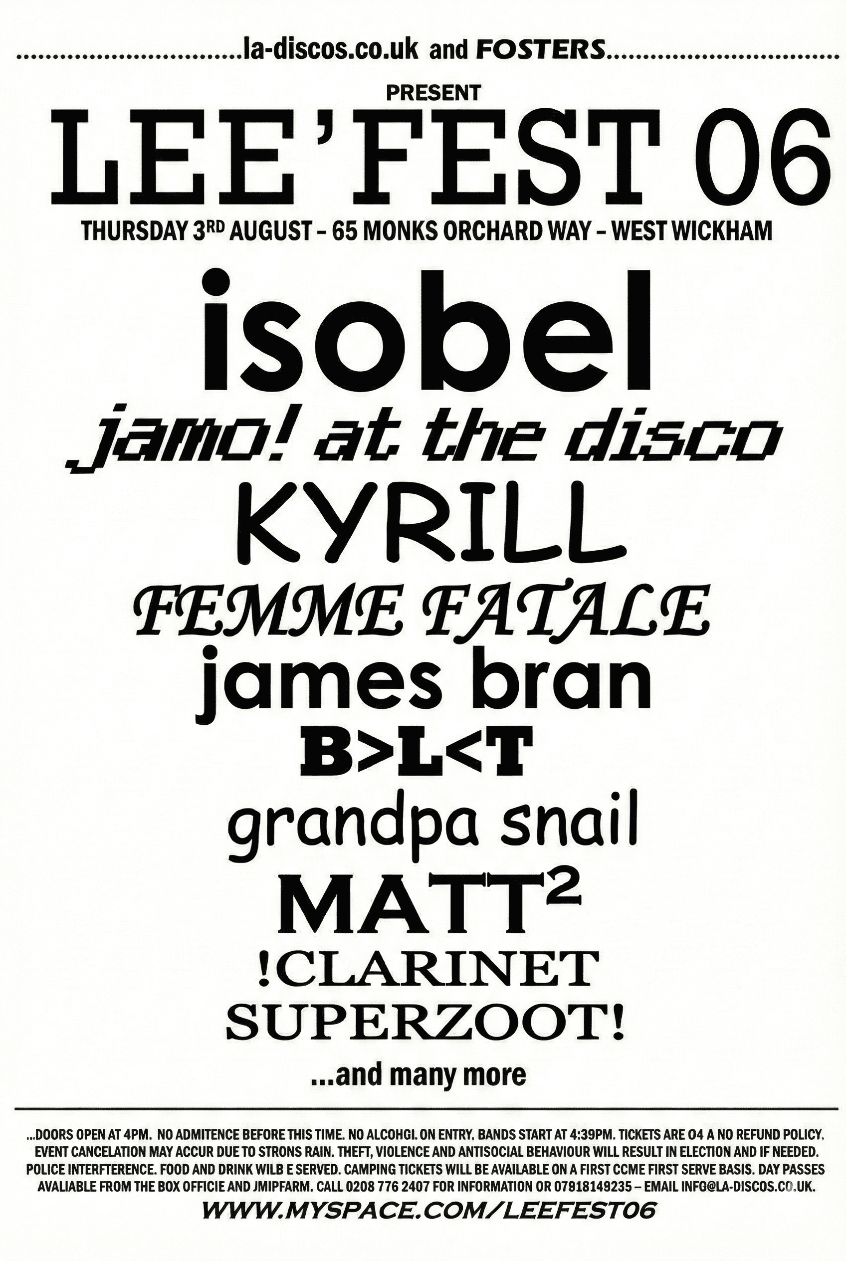 LeeFest 2006 poster